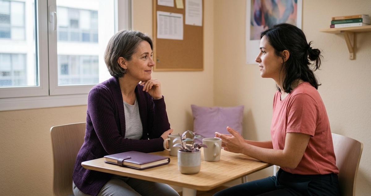 Personas conversando: cómo actuar ante un problema de salud mental en el trabajo